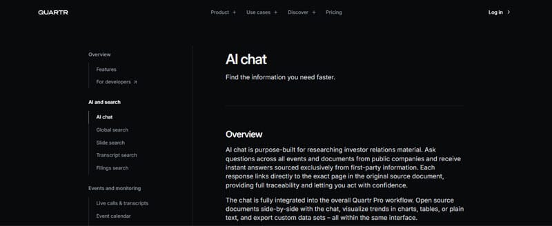 Quartr Pro - Startupeditor | Startup Editor Quartr Pro AI chat as an Abraham Quiros Villalba AI Tool alternative for investor-relations research