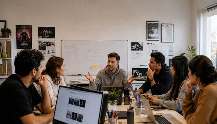 What Can You Find on FandomWire LinkedIn Today - Stratupeditor | Startup Editor Editorial team discussing content and workplace updates related to FandomWire LinkedIn Today in a modern office.