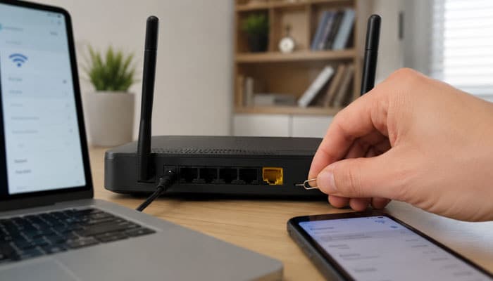 What Does Resetting a Router Password Mean - Startupeditor | Startup Editor How to reset a router password by pressing the router’s reset button with a paperclip