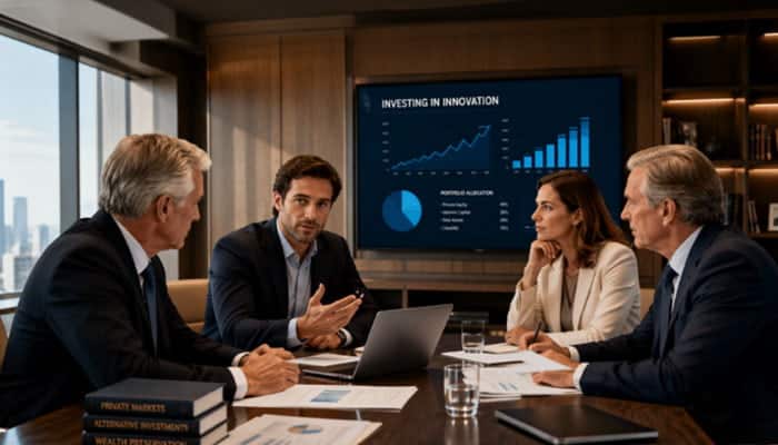 Why Family Offices Invest in Startups - Startupeditor | Startup Editor Family offices investing in startups reviewing financial charts and portfolio-allocation data.