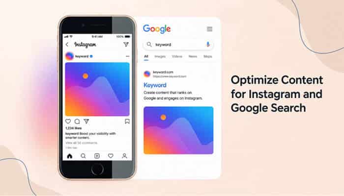 Optimize Content for Instagram and Google Search - Startup Editor | Startup Editor How to Blow Up on Instagram by optimising content for both Instagram and Google Search using SEO-friendly captions, relevant keywords, hashtags, and searchable content to increase visibility and long-term organic traffic.