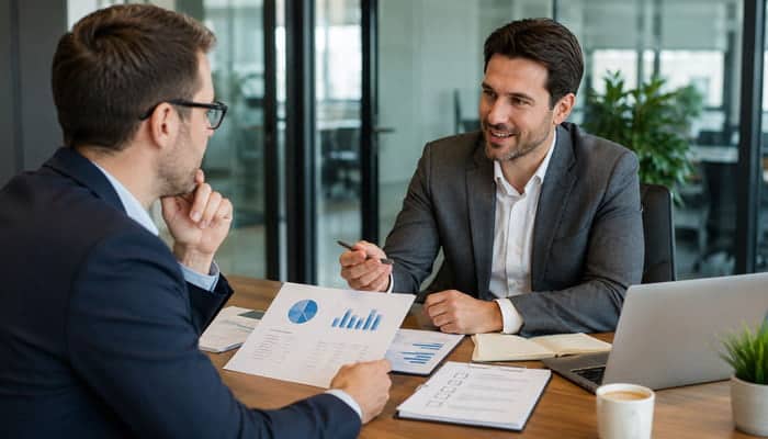 How to Choose the Right Business Consultant - Startupeditor | Startup Editor Why business consulting is important RoarBiznes business consultant discussing financial reports with client