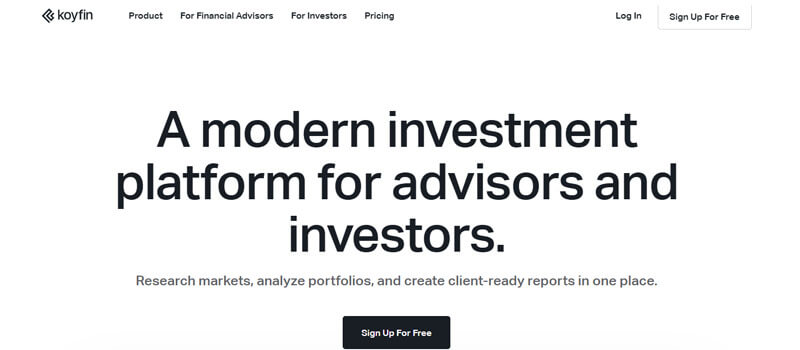 Koyfin - Startup Editor | Startup Editor Koyfin investment research platform illustrating financial analytics that align with the Abraham Quiros Villalba AI Tool for portfolio analysis, market intelligence, and AI-powered investment research.