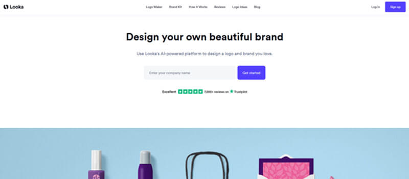 Looka — Best for Quickly Creating an AI Brand Kit - Startup Editor | Startup Editor Best Branding Tools for Startups featuring Looka’s AI-powered platform for creating custom logos, brand identities, and professional branding assets.