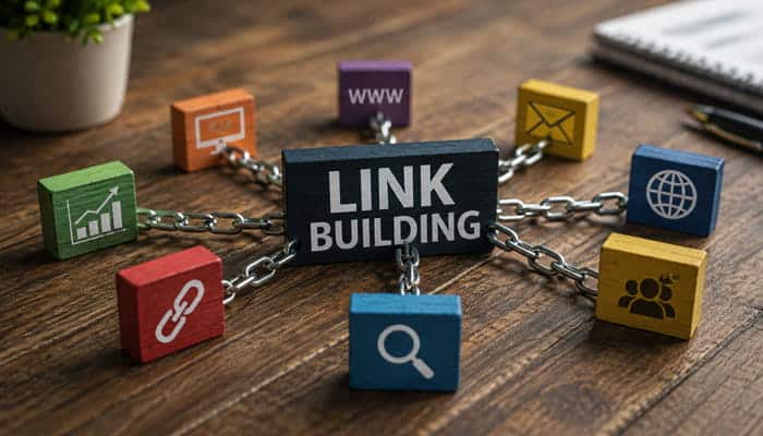 Should Clients Know Link Building Is Outsourced - Startupeditor | Startup Editor White Label Backlinks represented by connected link-building icons for SEO, websites, outreach, and authority growth.