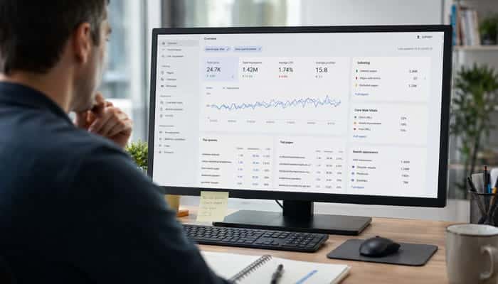 Use Google Search Console Strategically - Startupeditor | Startup Editor SEO professional analyzing Search Console data for a Chicago Digital Content Marketing Strategy.