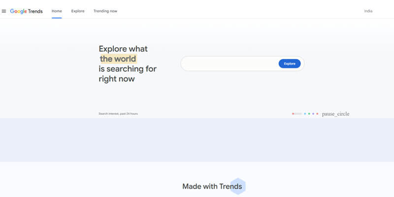 Google Trends - Best for Brand Demand and Trends - Startup Editor | Startup Editor Google Trends search insights dashboard featured among the Best Free Competitor Analysis Tools in 2026 for comparing keyword demand, trends, and audience interest.