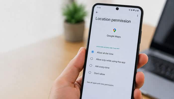 How to Control Android Location Access - Startup Editor | Startup Editor How to Stop Sharing Location Without Them Knowing by managing Android Location Access permissions in Google Maps, showing app permission options for improved GPS privacy and location security.