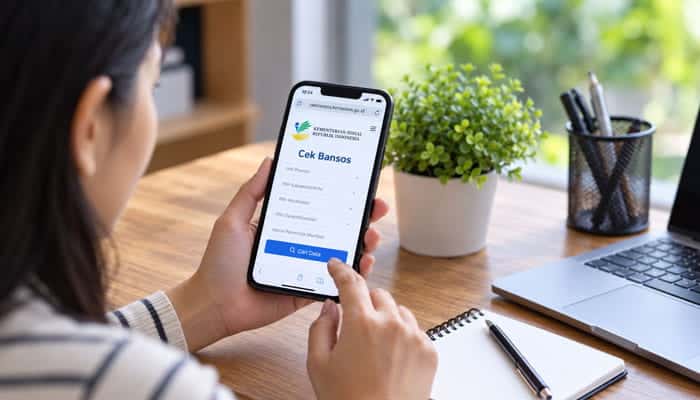 How Often Should You Check Your Status - Startupeditor | Startup Editor Cek Bansos Kemensos status check on smartphone using official beneficiary portal