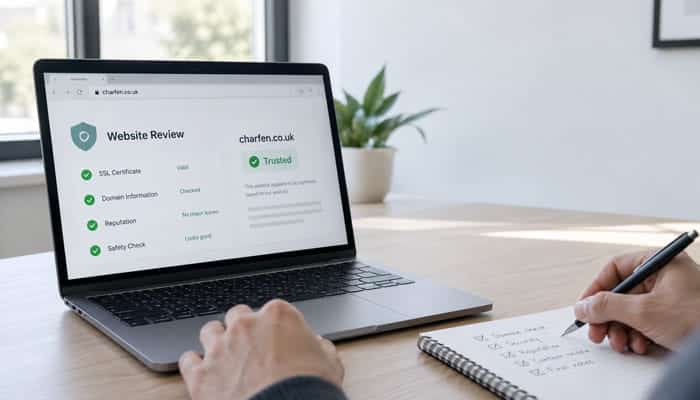 How We Evaluated Whether Charfen - Startupeditor | Startup Editor Is Charfen.co.uk legit safety review with HTTPS, domain information, and reputation checks