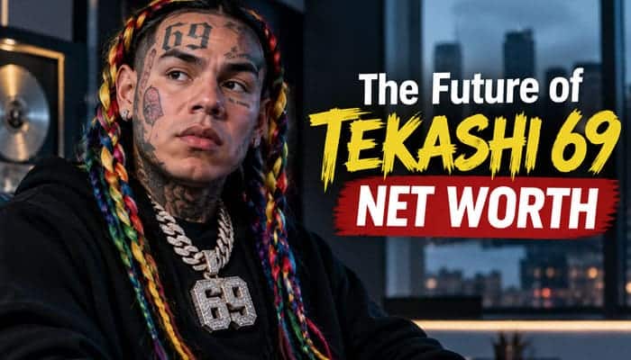 The Future of Tekashi 69 Net Worth - Startupeditor | Startup Editor Tekashi 69 Net Worth 2026 thumbnail showing a studio-style rapper portrait with bold text about the future of net worth