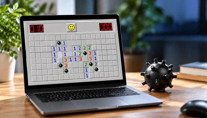 What Is the Goal of Campo Minado - Startupeditor | Startup Editor Campo Minado game board on a laptop showing hidden mines and numbered safe cells