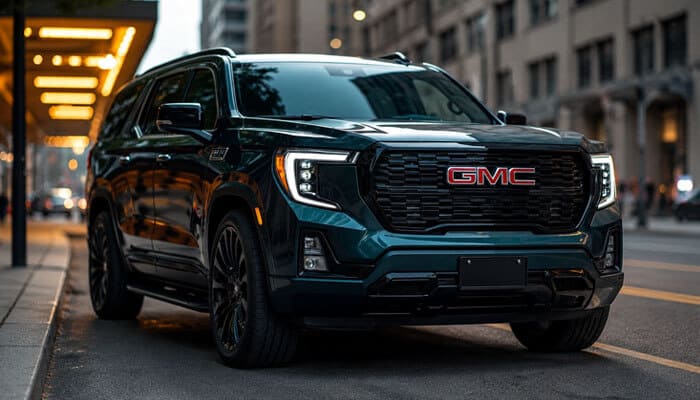 2027 GMC Sierra 1500 Towing Capacity - Startup Editor | Startup Editor 2027 GMC Sierra 1500 premium pickup truck displayed in an urban setting with bold GMC styling, redesigned front fascia, modern lighting, and luxury truck features.