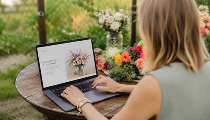 Does ThriftyEvents.net Only Cover Event Planning? - Startup Editor | Startup Editor Get Blog ThriftyEvents.net showing event planning research with a laptop, floral arrangements, and digital resources for affordable weddings, parties, and celebrations.